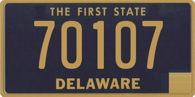 DE license plate 70107