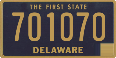 DE license plate 701070