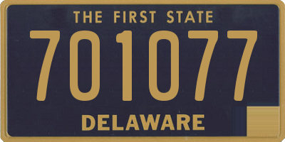 DE license plate 701077