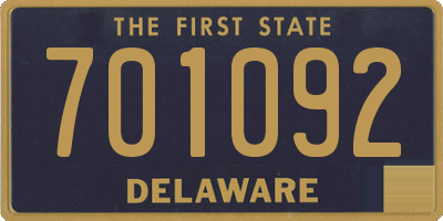 DE license plate 701092
