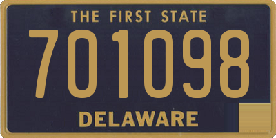 DE license plate 701098