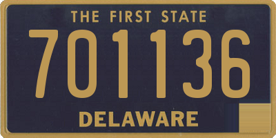 DE license plate 701136