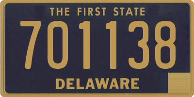 DE license plate 701138