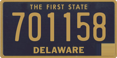 DE license plate 701158