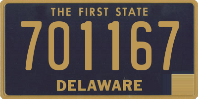 DE license plate 701167