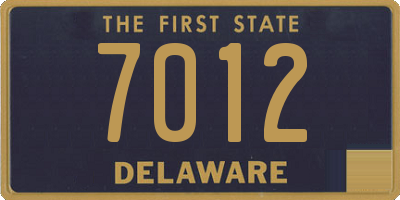 DE license plate 7012