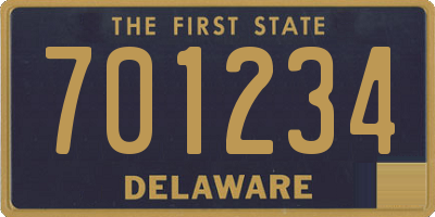 DE license plate 701234