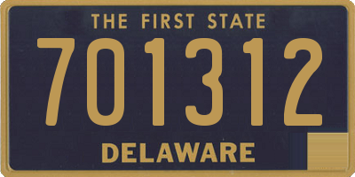 DE license plate 701312
