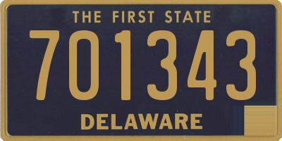 DE license plate 701343