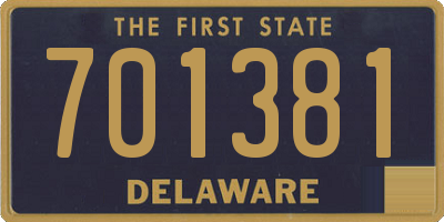 DE license plate 701381