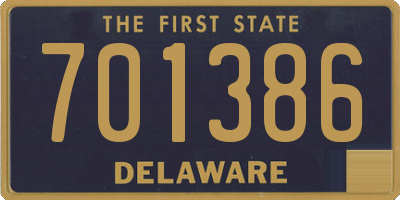 DE license plate 701386