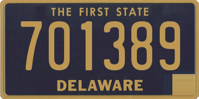 DE license plate 701389