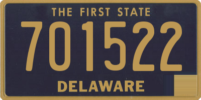 DE license plate 701522