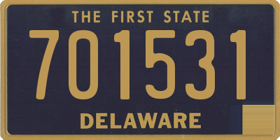 DE license plate 701531