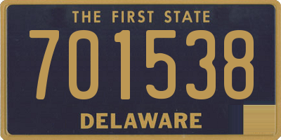 DE license plate 701538