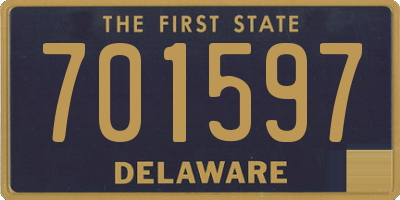 DE license plate 701597