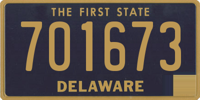DE license plate 701673