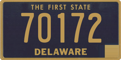 DE license plate 70172