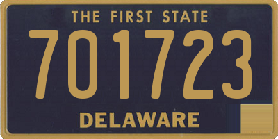 DE license plate 701723