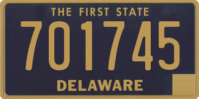 DE license plate 701745