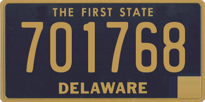 DE license plate 701768