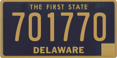 DE license plate 701770