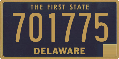 DE license plate 701775