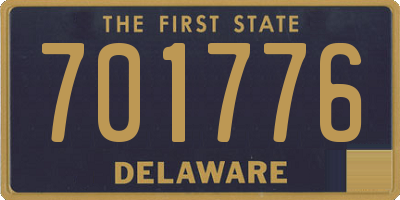 DE license plate 701776