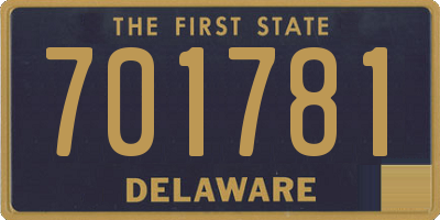 DE license plate 701781