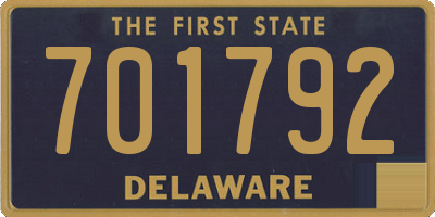DE license plate 701792