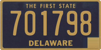 DE license plate 701798