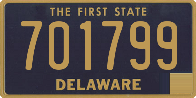 DE license plate 701799