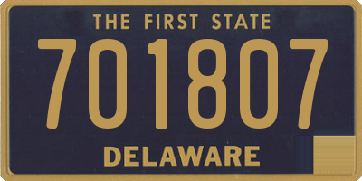DE license plate 701807