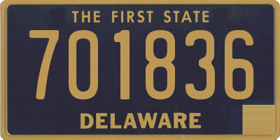 DE license plate 701836