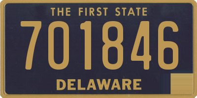 DE license plate 701846