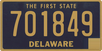 DE license plate 701849