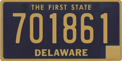 DE license plate 701861