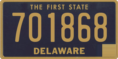 DE license plate 701868