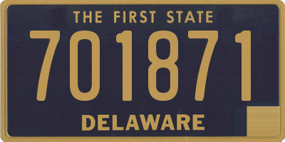 DE license plate 701871