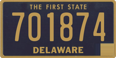 DE license plate 701874