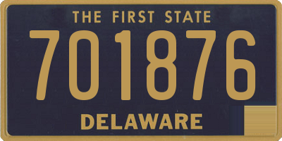 DE license plate 701876