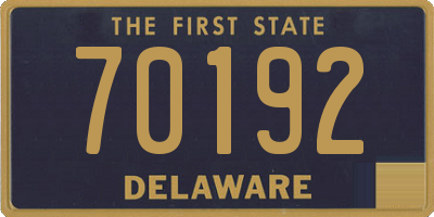 DE license plate 70192