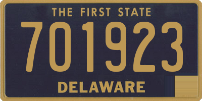 DE license plate 701923