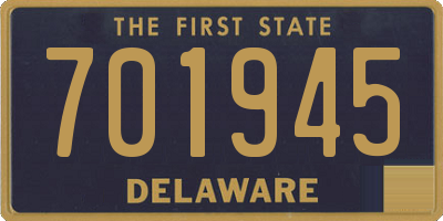DE license plate 701945