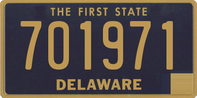 DE license plate 701971