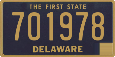 DE license plate 701978