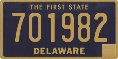 DE license plate 701982