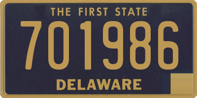 DE license plate 701986