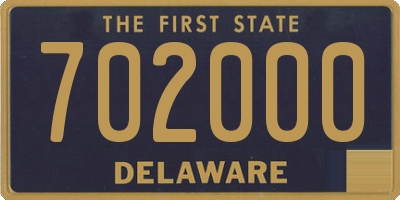DE license plate 702000