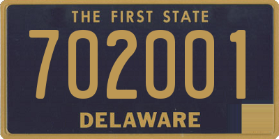 DE license plate 702001